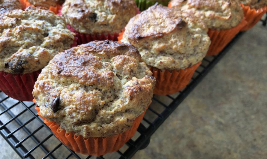 Low Carb Banana/Chocolate Chip Muffins (or Blueberry Muffins)